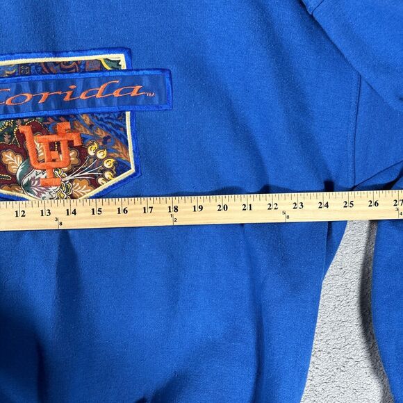 Vntg Midland Sport University Of‎ Florida Crew Neck Sweater Blue Paisley Size L - Picture 6 of 10